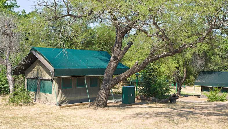 skukuza rest camp tented accommodation exterior