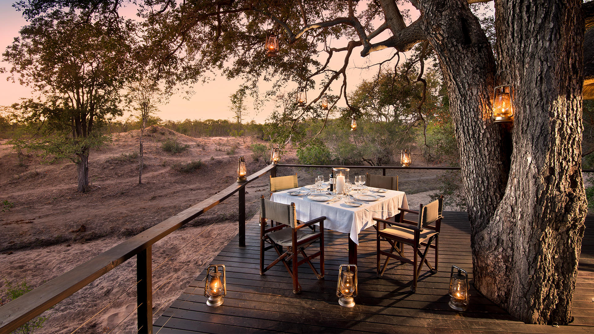 family suite dining at luxury andbeyond ngala safari lodge close to kruger national park in south africa